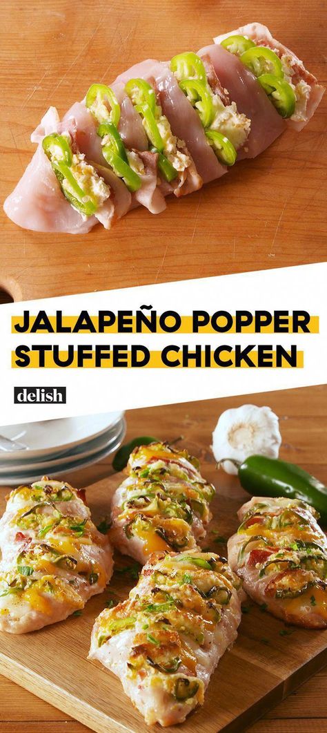 Jalapeño Popper Stuffed Chicken, Popper Stuffed Chicken, Keto Lasagna, Jalapeno Popper, Keto Brownies, Stuffed Chicken, Jalapeno Poppers, Spaghetti Squash, Chicken Dinner Recipes