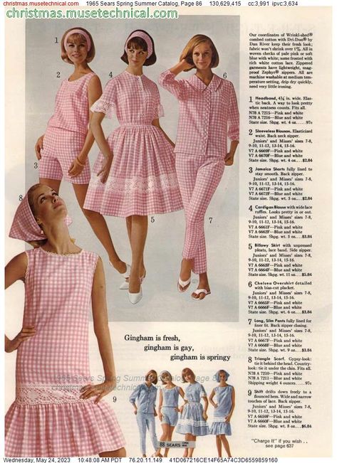 1965 Sears Spring Summer Catalog, Page 86 - Catalogs & Wishbooks 1960s Fashion Women, 60s Vintage Fashion, 60’s Fashion, 1960’s Fashion, 1960 Fashion, 60s And 70s Fashion, Fashion 1960s, 70s Outfits, Sixties Fashion