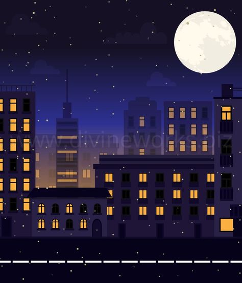 Created By Divine Works® - Download Free Adobe Illustrator City At Night Vector - Visit for download free Best Vector Illustration design quality vector... The post City At Night Vector appeared first on Divine Works. Buildings At Night Painting, Buildings At Night Drawing, City Lights Illustration, City At Night Illustration, Night Window Illustration, City Night Drawing, City At Night Drawing, City Night Illustration, Night City Illustration