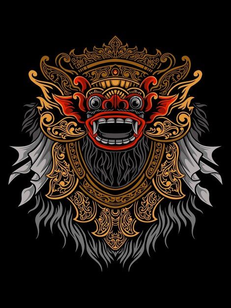 Vector Design Graphics, Bali Dance, Barong Bali, Owl Vector, Mask Painting, Modern Graphic Art, Vector Art Design, Eagle Art, Samurai Art