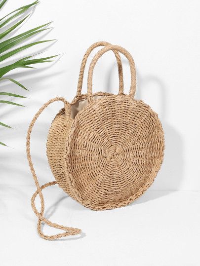 Shop Round Straw Crossbody Bag online. SheIn offers Round Straw Crossbody Bag & more to fit your fashionable needs. Straw Crossbody Bag, Round Straw Bag, Bohemia Style, Straw Tote Bag, Straw Bags, Straw Tote, Crossbody Bag Women, Beach Bags, Crochet Bags