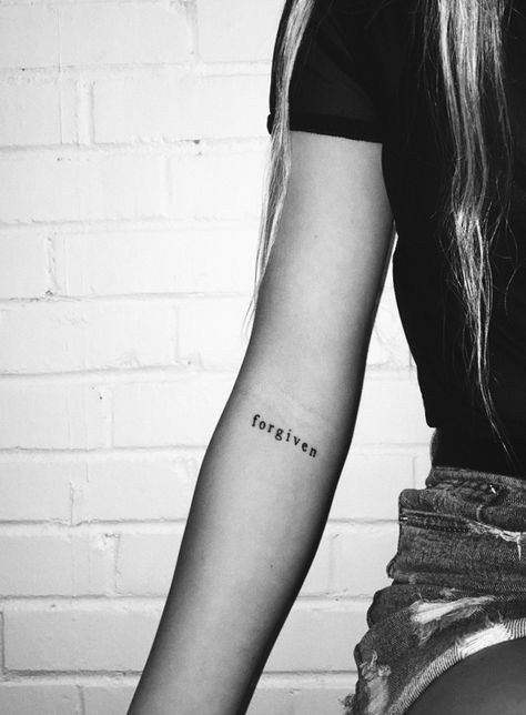 tattoo😻 Forgiving Tattoos, 7x70 Forgiveness Tattoo, Forgiven And Free Tattoo, 70x7 Forgiveness Tattoo, Forgiven Tattoos For Women, Forgive But Never Forget Tattoo, Forgive Tattoo, Outside Forearm Tattoos For Women, Forgiven Tattoo With Cross