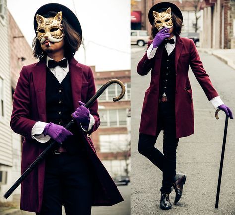 A classy Halloween costume, nice! Masquerade Party Outfit Men, Masquerade Men Outfit, Men Masquerade Outfit, Masquerade Outfit Ideas Men, Mens Masquerade Outfit, Gary Costume, Male Masquerade Outfit, Masquerade Outfit Men, Masquerade Attire