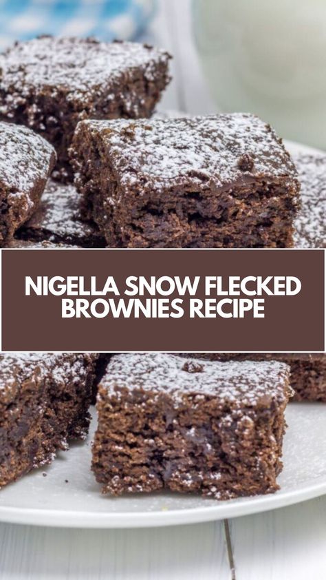 This easy, indulgent brownie recipe, inspired by Nigella, is perfect for a quick, crowd-pleasing treat. Rich, fudgy, and flecked with creamy white chocolate, these brownies come together with simple ingredients you likely have on hand. Enjoy a crispy top with a gooey center—ideal for any chocolate lover’s dessert cravings! Nigella Lawson Recipes Desserts, Nigella Lawson Recipes Chicken, Nigella Lawson Desserts, Nigella Lawson Christmas, Nigella Christmas, Lamb Shanks Slow Cooker, Celebrity Food, Nigella Lawson Recipes, Dessert Cravings