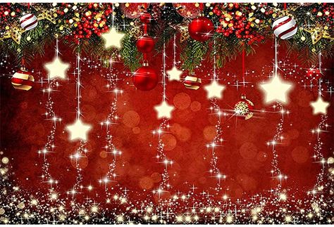 Amazon.com : Vinyl 9X6FT Sparkling Stars Red Christmas Photography Background Glitter Sparkle Christmas Trees Xmas Ball Tree Happy New Year Decor Photo Backdrops Dessert Cake Table Decor Props : Electronics Bachata Dress, Christmas Party Background, Cake Table Decor, Christmas Party Backdrop, Background Glitter, Photo Backdrop Christmas, Sparkle Christmas, Christmas Background Images, Christmas Photography Backdrops