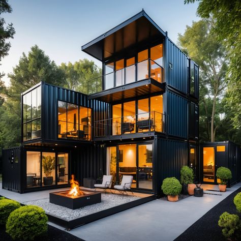 Explore innovative and creative shipping container home designs that push the boundaries of traditional architecture. Thinking outside the box has never looked so unique and stylish. Discover how these unconventional homes redefine living spaces in unexpected ways. Get inspired to dream big with these crazy shipping container designs! 5 Container House Design, Unconventional Homes, Container Home Designs, Shipping Container Design, Apartment Floor, Shipping Container Home Designs, Container Houses, Shipping Container Home, Casa Container