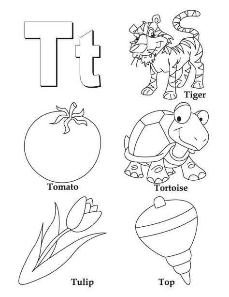 Alphabet Letter T Coloring Page #Alphabet #LetterT #Coloringpages #JungleJim Letters To Print, Letter A Coloring Pages, Creative Worksheets, Coloring Letters, The Letter T, Animals Coloring Pages, Kindergarten Letters, Abc Coloring Pages, Alphabet Worksheets Preschool