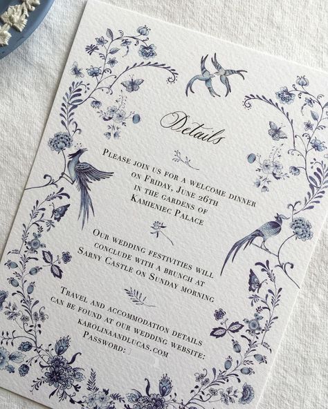 Dream Wedding Invitations, Debut Invitation, Blue Delft, Blue Wedding Inspiration, Design Invitation, Blue Invitation, Blue Wedding Invitations, Invitation Inspiration, Wedding Card Design