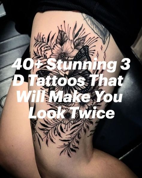 Women’s Top Thigh Tattoo Ideas, Plus Size Thigh Tattoo, Large Hip Tattoos Women, Side Hip Tattoos Unique, Big Thigh Tattoos For Women, Tattoo Under Bum Cheek, Upper Thigh Tattoos Women Unique, Tattoos Under Buttcheeks, Hip Thigh Tattoos Women