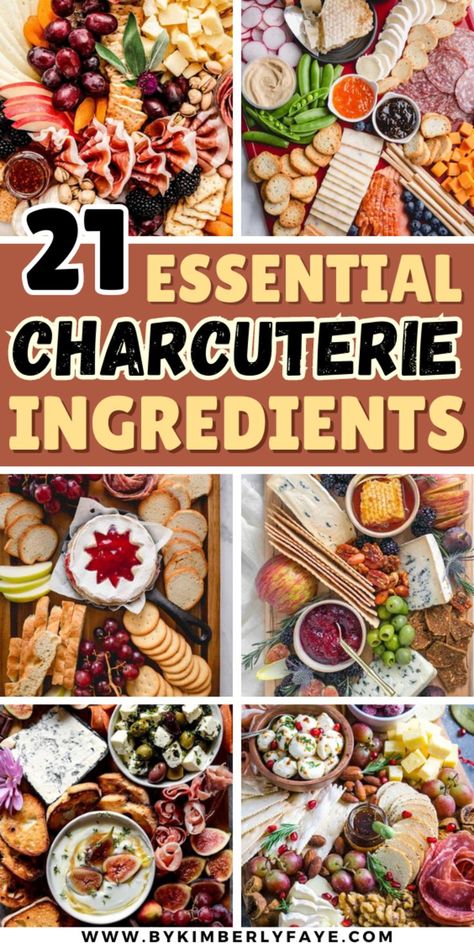 Essential Charcuterie Ingredients Guaranteed For Success Chacuterie Board, Perfect Charcuterie Board, Lavish Party, Charcuterie Box, Charcuterie Appetizers, Small Gathering, Ingredients List, Grazing Tables, Food Lists