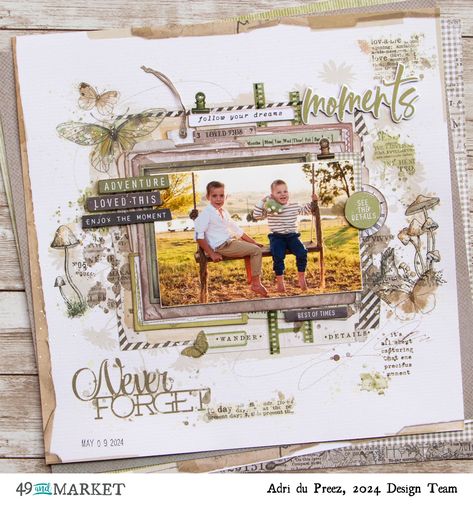 Moments - Layout by Adri - 49 and Market 49 Market, Fall Scrapbook Layouts, Scrapbooking Layouts Travel, 49 And Market, Scrapbook Design Layout, Beautiful Scrapbook Layouts, Christmas Spectacular, Family Photo Shoot, Scrapbook Layout Sketches