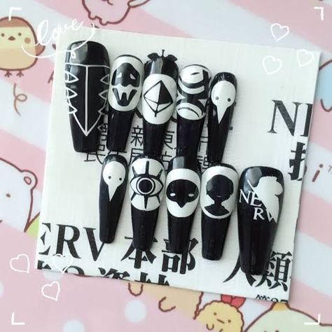 Punk Nails, Anime Nails, Edgy Nails, Goth Nails, Grunge Nails, Seasonal Nails, Dream Nails, Human Art, Funky Nails