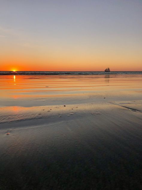 An epic sunset in Broome Western Australia. Make Broome a part of your itinerary. Bournemouth Beach Aesthetic, Perth To Broome Road Trip, Bus Ticket, Bremer Bay Western Australia, Bronte Beach, Express Bus, Broome Western Australia, Pearl Farm, Bus Tickets