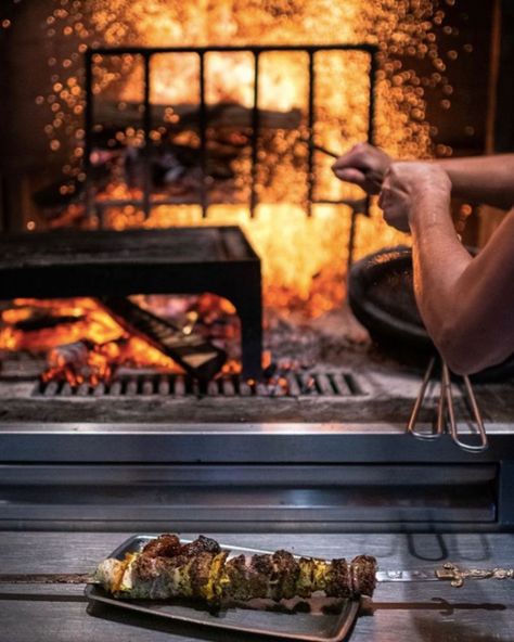 Over the Fire cooking is a beautiful art. ~@albiwashdc ~ captures the perfect aesthetic. . . . #grillsbydemant #manufacturedbydemant #livefirecooking #grilling #DC #atlanta #madeinthesouth #danishdesign #professionalchef #sparks #stainlesssteel #handmade #cooking Grilling Aesthetic, Over The Fire Cooking, Open Fire Cooking, Bbq Ideas, Fire Grill, Perfect Aesthetic, Fire Cooking, Open Fire, Open Fires