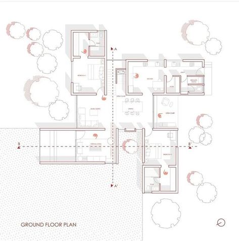 Interior Presentation, Rendered Floor Plan, School Building Design, Architectural Illustration, Aesthetic Illustration, Instagram Plan, Architectural Materials, Interior Design Drawings, Floor Plan Drawing