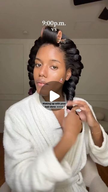 VoiceOfHair ®️ on Instagram: "⁣ Best hack to maintain body and curls😍⁣ ⁣ Love this tutorial by @shaniachristinad🔥She made this look too easy👏🏾 The results were perfectly tousled waves🙌🏾⁣ ⁣ Have you tried this?✨ #voiceofhair⁣ ⁣ #straightnatural #silkpress #heatlesscurls #rollerset #hairhack #hairtutorial ⁣" Hair Rollers Tutorial, Roller Set Hairstyles, Heatless Curls Tutorial, Curl Tutorial, Tousled Waves, Heatless Curls, Silk Press, Roller Set, Winter Beauty