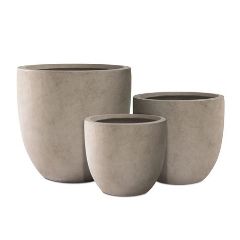 PRICES MAY VARY. Stylish Concrete Planter - Unveil a modern design boasting graceful curves and an authentic surface finish! Enhance your space's allure with this contemporary masterpiece adorned with visible pores for an enchanting touch of charm. Handmade Plant Pot - Crafted from an exclusive blend of concrete and fiberglass formula, harnessing the full spectrum of their benefits: strength, durability, weather and damage resistance, and enduring color. Large & Versatile - Whether showcasing a Backyard Refresh, Weathered Concrete, Handmade Concrete Planters, Round Planters, Heights House, Jenna Sue, House Backyard, Plant Pot Decoration, Lightweight Bedding