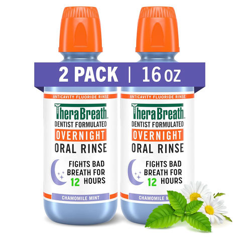 Two 16 fl oz TheraBreath Overnight Mouthwash; Dentist Formulated; Chamomile Mint Flavor; Fluoride Rinse; Alcohol Free
Bad Breath Mouthwash; Give your mouth some TLC at EOD; free from alcohol, dyes or colors, sulfates and parabens Fridge Deodorizer, Homemade Mouthwash, Mouth Rinse, Strengthen Teeth, Tooth Enamel, Cold Brew Coffee Maker, How To Prevent Cavities, Mouthwash, 2024 Vision