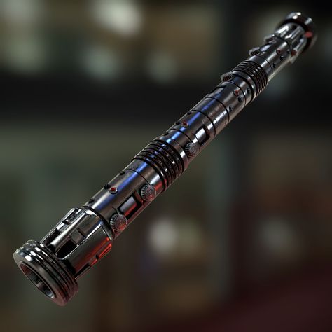 darth maul lightsaber, wichanan sarajan on ArtStation at https://www.artstation.com/artwork/oxXOB Darth Maul Lightsaber, Lightsaber Hilts, Star Wars Timeline, Custom Lightsaber, Lightsaber Design, Prop Replicas, Lightsaber Hilt, Sabre Laser, Dark Series