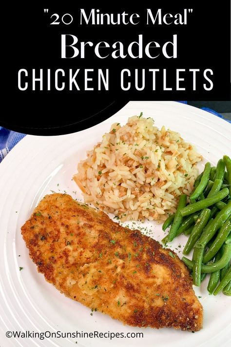 Easy Oven Fried Chicken, Different Chicken Recipes, Baked Chicken Cutlets, Fried Chicken Cutlets, Chicken Cutlet Recipes, Eat More Chicken, Breaded Chicken Cutlets, Barbecue Chicken Recipe, Fish Dinner Recipes