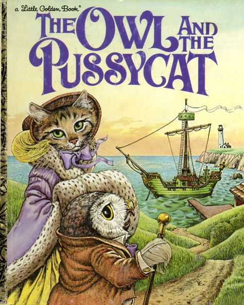 Ruth Sanderson, The Owl And The Pussycat, Owl And The Pussycat, Golden Books, Golden Book, Little Golden Books, Books