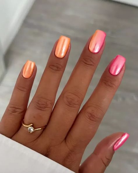 Looking for acrylic nail designs for summer? From hot pink summer nails to bold and bright summer nails, here are 75 summer nails designs to try! Peach Nails Design, Hot Pink Summer Nails, Acrylic Nail Designs For Summer, Summer Nails Designs, Nail Designs For Summer, Pink Summer Nails, Peach Nails, Bright Summer Nails, Ombre Nail