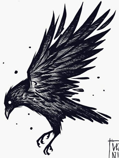 Black Crow Tattoos, Rabe Tattoo, Crows Drawing, Crow Tattoo Design, رورونوا زورو, Crow Tattoo, Norse Tattoo, Raven Tattoo, Crow Art