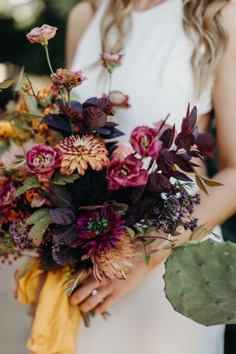 Dark Red And Burnt Orange Wedding, Orchid Wedding Bouquet Fall, Burgundy Dahlia Wedding Bouquet, Autumn Wedding Burgundy, Autumn Floral Bouquet, November Bouquet, Autumnal Wedding Flowers, Autumn Flower Bouquet, Autumn Bridal Bouquet