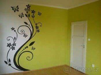 Creative Wall Painting, Painting Walls, Diy Wall Painting, Decor Studio, Wall Paint Designs, Room Deco, Brno, Stencils Wall, Room Paint