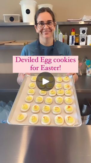 Deviled Egg Cookies, White Royal Icing, Easter Egg Cookies, Red Sugar, No Egg Cookies, Pretty Ribbon, Hippity Hoppity, Sugar Sprinkles, Deviled Egg