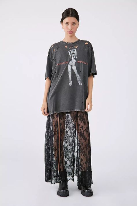 UO Nico Lace Sheer Maxi Dress | Urban Outfitters Sheer Skirt Outfit, Black Lace Maxi Skirt, Long Lace Skirt, Lace Maxi Skirt, Sheer Maxi Skirt, Black Lace Skirt, Maxi Lace Skirt, Sheer Maxi Dress, Maxi Dress Outfit