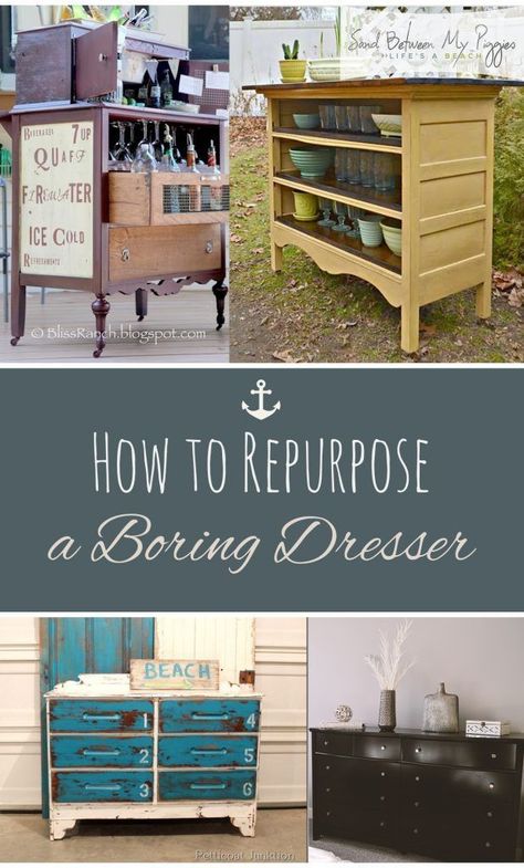 How to Repurpose a Boring Dresser| Dresser Projects, Repurpose Projects, How to Repurpose Furniture, Repurposing Furniture, How to Repurpose Old Dressers, Cool Ways to Repurpose Old Dressers, Popular Pin Refinish Old Furniture, Furniture Dressers, Diy Daybed, Repurposed Dresser, Eco Furniture, Furniture Logo, Furniture Hacks, Repurposed Furniture Diy, Retro Furniture