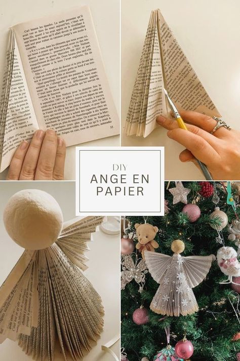 Comment réaliser des anges en papier pour une déco de Noël unique et originale. Apprenez-en plus avec ce tutoriel facile ! 🎄 Noel Diy, Paper Cut Art, Merry Xmas, Christmas Decor Diy, Paper Art, Diy And Crafts, Christmas Diy, Origami, Diy Decor