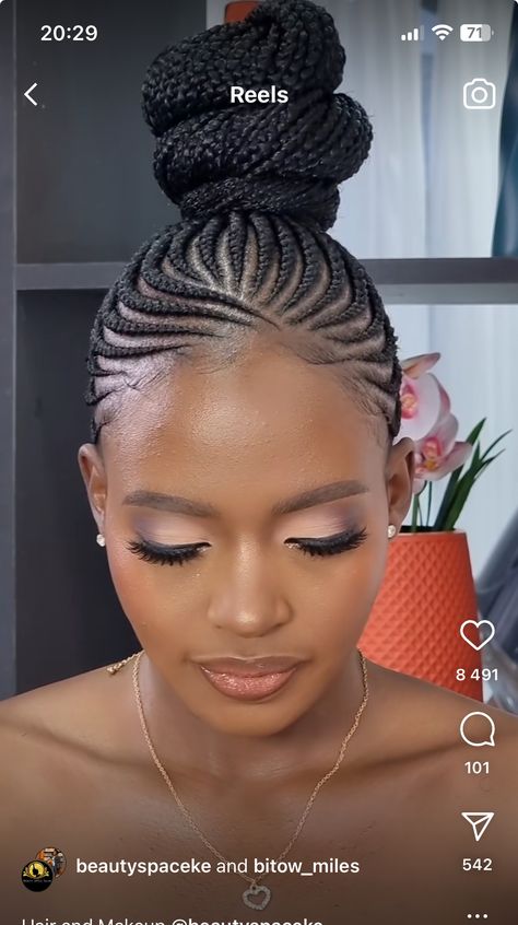 Cornrows For Round Faces Black Women, Fishtail Bolla With Braids, Ganians Lines Style, Shuku Braids Styles, Ghanian Lines Hairstyles Latest Ponytail, Black Hair Cornrow Styles, Suku Hairstyle With Attachment, Ghanian Hair Styles, Mwongezo Hairstyles