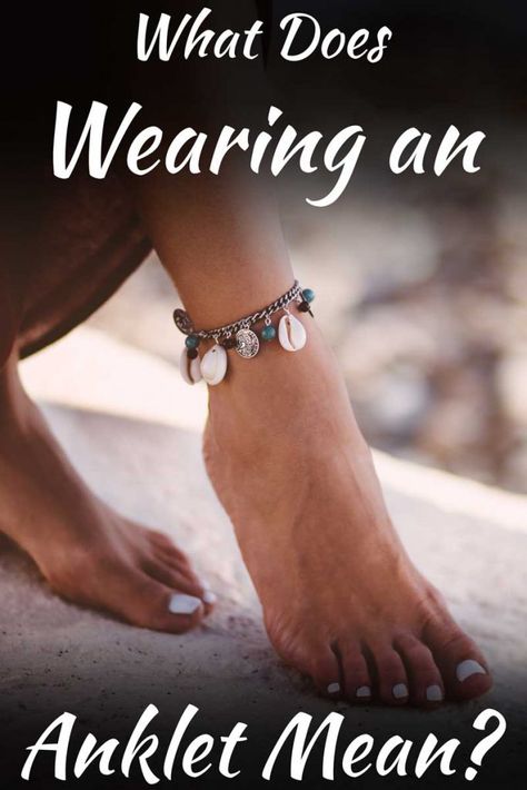 What Does Wearing An Anklet Mean? - Article by StyleCheer.com #SC #StyleCheer #fashionstyle #styleinspiration Bracelet Meaning, Black Anklet, Ankle Bracelets Boho, Anklets Diy, Anklets Indian, Ankle Bracelets Diy, Silver Ankle Bracelet, Anklet Designs, Foot Bracelet