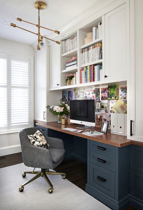 Office Guest Room, Small Home Office, Modern Home Office, Home Office Space, Home Office Organization, Office Room, Ikea Diy, A Desk, Office Inspiration