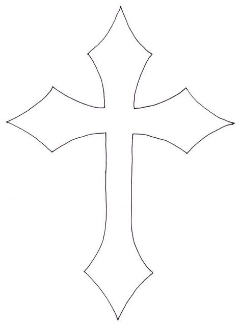 Google Image Result for http://www.all-about-stencils.com/images ... Different Crosses Design, Oldies Drawings Cross, Diamond Cross Drawing, Cool Cross Designs, Cross Outline Design, How To Draw A Cross, Cross Template Free Printable, Cross Designs Drawings, Drawing Ideas Cross