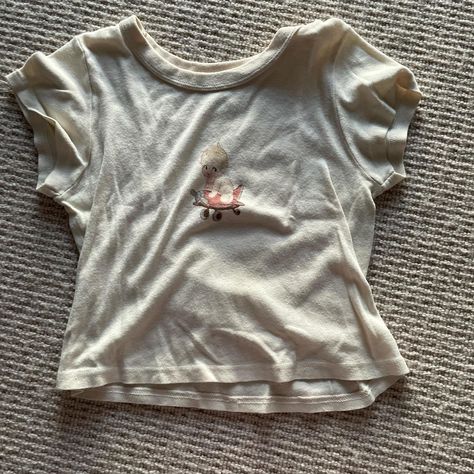 Brandy melville baby tee One size fits... - Depop Thrift Board, Baby Tees, Baby Tee, Matilda, Infant Tees, Brandy Melville, One Size Fits All, Brandy, Quick Saves