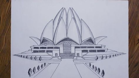 Fruit Art Drawings, Temple Drawing, Lotus Temple, Architecture Drawing Plan, Interior Architecture Drawing, Nature Art Drawings, Architecture Design Sketch, Architecture Design Drawing, Modern Art Paintings Abstract