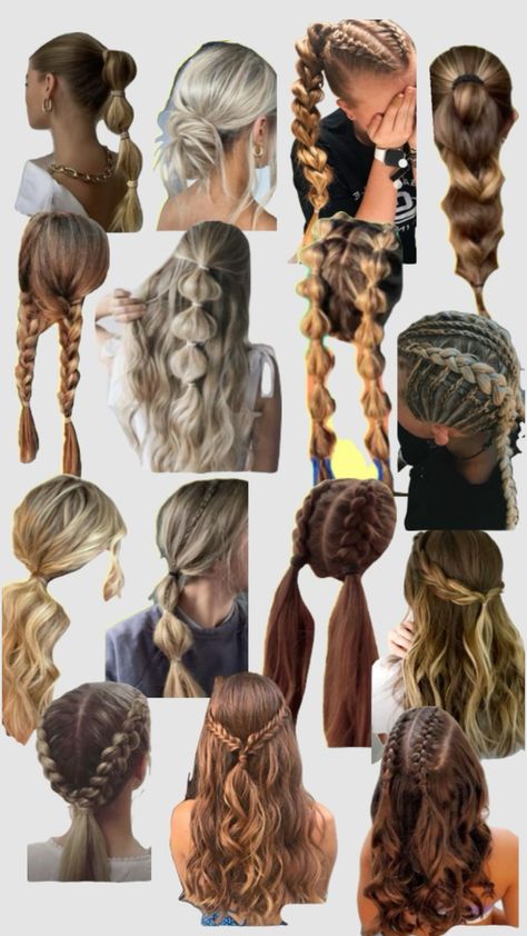 #hair Easy Hirestyle, Summer Holiday Hairstyles, Preppy Hairstyles, Hairstyle Examples, Cute Hairstyles For School, Easy Hairstyles For Thick Hair, Hair Inspiration Long, Sport Hair, Quick Natural Hair Styles