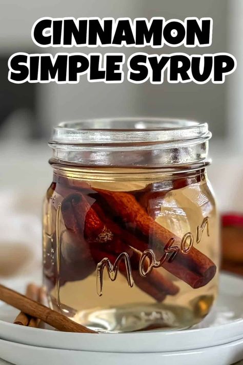 Learn how to make a delicious cinnamon syrup with just three ingredients. This lightly spiced syrup is perfect for adding warmth and flavor to your coffee, tea, cocktails, and desserts. Ready in 15 minutes and easy to store! Cinnamon Simple Syrup Recipe, How To Make Flavored Simple Syrups, Cinnamon Syrup Recipe, Pecan Syrup Recipe, Cinnamon Simple Syrup, Broccoli Dishes, Slow Cooker Creamy Chicken, Cinnamon Syrup, Cinnamon Twists