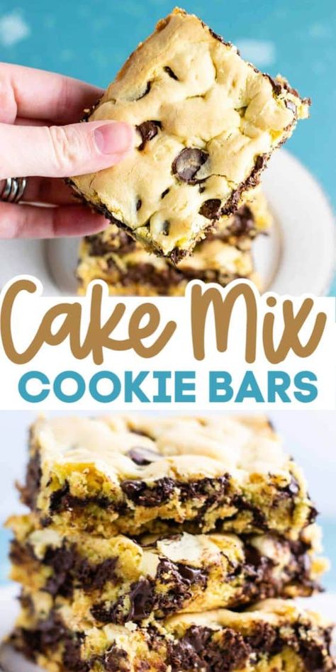 Yellow Cake Mix Recipes, Best Cake Mix, Cake Mix Cookie, Cake Mix Cookie Bars, Recipes Using Cake Mix, Cookie Bars Easy, Boxed Cake Mixes Recipes, Cake Mix Desserts, Cake Mix Cookie Recipes