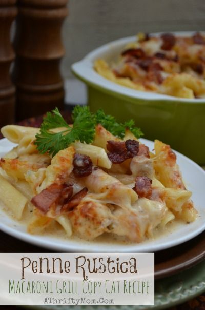 Penne Rustica Macaroni Grill, Penne Rustica, Macaroni Grill Recipes, Amazing Pasta, Macaroni Grill, Copy Cat Recipe, Cheese Macaroni, Recipe Pasta, Fusilli Pasta