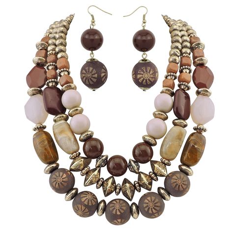 Brown pearl necklace