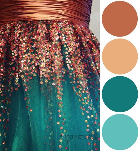 Copper tones with ocean blue, the inspiration behind our Water Fairy spring trend look. See more at ulta.com/whatshot Copper Colour Palette, Teal Wedding Colors, Teal Color Palette, Color Schemes Colour Palettes, Palette Inspiration, Color Palette Design, Color Inspo, Design Case, Turquoise Color