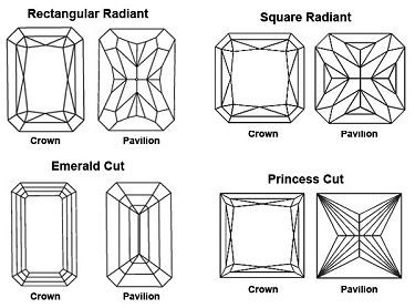 The Radiant vs Princess Cut Diamond like both "crown" versions Square Diamond Engagement Ring, Fine Engagement Rings, Beautiful Wedding Rings, Cushion Cut Engagement Ring, Princess Cut Rings, Princess Cut Engagement Rings, Engagement Ring Diamond Cut, Radiant Cut Diamond, Diamond Education