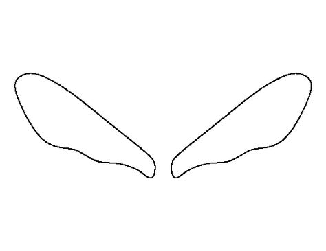 Bumble bee wings pattern. Use the printable outline for crafts, creating stencils, scrapbooking, and more. Free PDF template to download and print at http://patternuniverse.com/download/bumble-bee-wings-pattern/ Bee Wings Template, Bee Wings Drawing, Bee Wings Diy, Diy Bee Wings, Insect Printables, Parade Costume Ideas, Hp Birthday Party, Frozen Jr Costumes, Wings Template