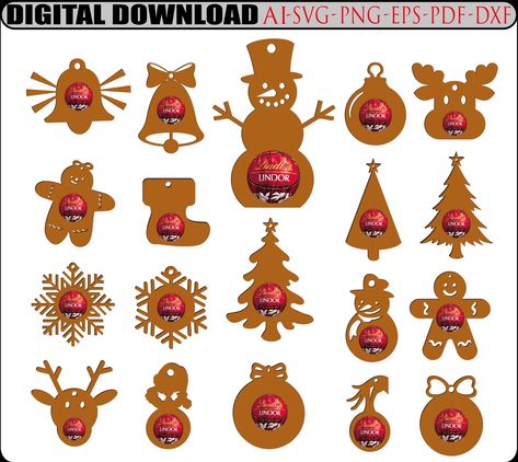 Cricut Chocolate Holder, Christmas Candy Holder Svg, Draw Silhouette, Tree Santa, Xmas Sale, Candy Holder, Adobe Suite, Christmas Chocolate, Laser Cut Files