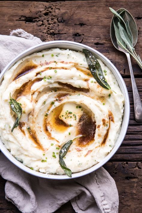 Buttery Herbed Mashed Potatoes | halfbakedharvest.com #thanksgiving #mashedpotatoes #holiday #fall #autumn #easyrecipes Herbed Mashed Potatoes, Harvest Recipes, Half Baked, Half Baked Harvest, Keto Food, Baklava, Potato Recipes, Side Dish Recipes, Low Carb Keto