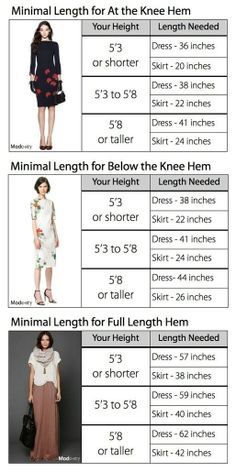 What You Can (and Can't) Wear to Work | Office Dress Code, Office ... Petite Tips, Sharp Outfits, Pattern Alterations, Dress Lengths, Neon Prom Dresses, Tall Skirt, Short Person, Measurements Chart, Below The Knee Dresses